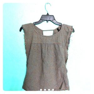 Plaid Cross-Back Top